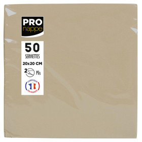 50Serviettes OUATE microgauf20X20Ficelle