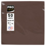 50Serv.OUATE micro-gaufré 20X20 Chocolat