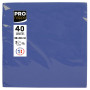 40 Serv.OUATE micro-gaufré38X38 Marine