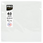 40Serviettes OUATE micro-gauf.38X38Blanc