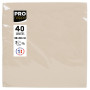 40 Serv. OUATE micro-gauf. 38X38 Ivoire