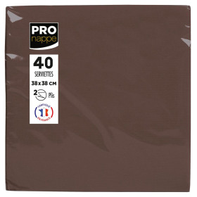 40Serviettes OUATEmicro-gaufré38X38Choc.