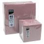 50 Serviettes OUATE 20X20cm Vieux rose