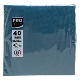 40 Serviettes OUATE38X38cmBleu Pacifique