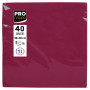 40Serv.OUATE microgaufré38X38 Bordeaux