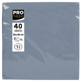 40 Serviettes OUATE micro-gauf38X38Gris