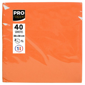 40Serviettes OUATE micro-gauf38X38Orange