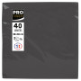 40 Serviettes OUATE micro-gauf.38X38Noir