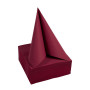 40Serv.OUATE microgaufré38X38 Bordeaux