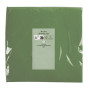 50Serv.OUATE micro-gaufré 20X20 V.olive