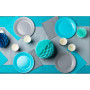 40Serv.OUATE micro-gauf.38X38Turquoise