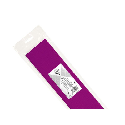 PAPIER CRÉPON 75%, Sachet de 1 feuille pliée, 2,50x0,50m, Cyclamen