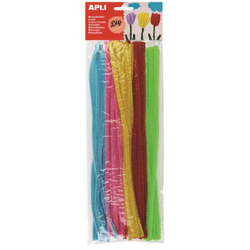 SACH 50 CHENILLES FLUO COUL ASS 30CM