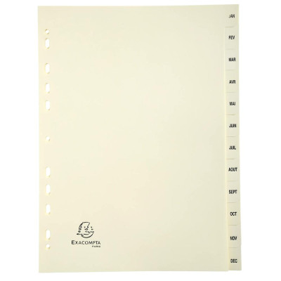 INTERCAL.CARTE PEAU A4 12 POS. JANV/DEC.
