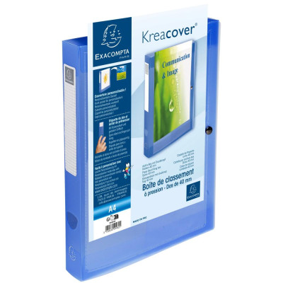 Boite class. pression D40 KC Trans. bleu