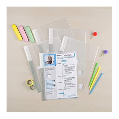 Tarifold 1 pochette à documents a4 à velcro, pp, transparent 510711
