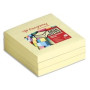12 blocs de 100 feuilles repositionnables 76x76 jaune Bloc-notes q-connect quick