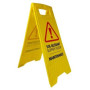 Panneau de signalisation sol glissant jaune, dimensions hauteur  61cm largeur 29