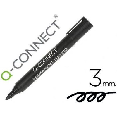 Marqueur q-connect permanent pointe biseau résistante corps plastique coloris no