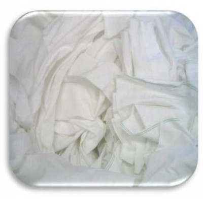 Carton de 10 Kg de chiffon drap blanc de blanchisserie 100% cotton