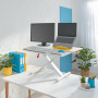 Station de travail assis debout Ergo Cosy avec plateau coulissant - Gris - Leitz