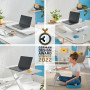 Station de travail assis debout Ergo Cosy avec plateau coulissant - Gris - Leitz