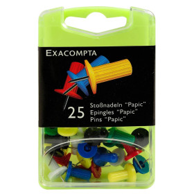 BTE 25 EPINGLES PAPIC 10MM ASS.