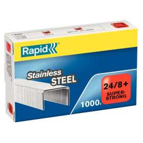 Agrafes SuperStrong 24/8+ acier inoxydable. Boîte de 1000 - Rapid
