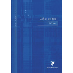Cahier de bord piqué 21x29,7cm 60p 9 classes
