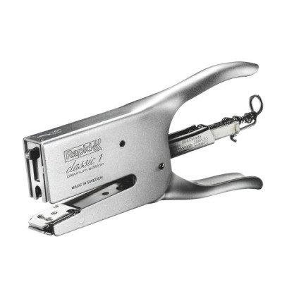 Pince-agrafeuse Classic K1+ Édition platinium. Boîte - Argent/orange - Rapid