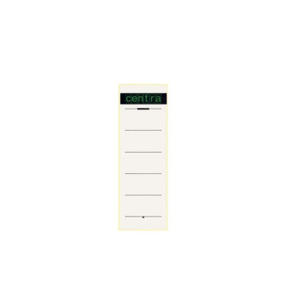 Etiquettes auto-adhésives pour classeurs à levier carton 80 mm x10 - Blanc - Cen