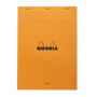 Bloc agrafé Rhodia ORANGE N°18 21x29,7 cm 80 feuillets uni 80 g