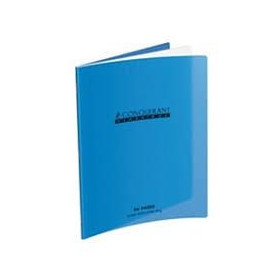 Cahier conquerant classique agrafe 170x220 48p 90g seyes polypro bleu