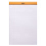 Bloc agrafé Rhodia ORANGE N°19 21x31,8 cm 80 feuillets ligné avec marge 80 g