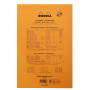 Bloc agrafé Rhodia ORANGE N°19 21x31,8 cm 80 feuillets ligné avec marge 80 g
