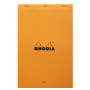 Bloc agrafé Rhodia ORANGE N°19 21x31,8 cm 80 feuillets ligné avec marge 80 g