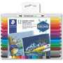 STAEDTLER Paquet de12 Feutres doubles pointes textiles