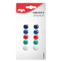 Blister 10 aimants 12mm assort