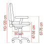 Fauteuil de bureau Argas dossier filet et accoudoirs