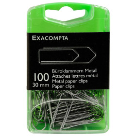 100 ATTACHES LETTRES METAL 30MM