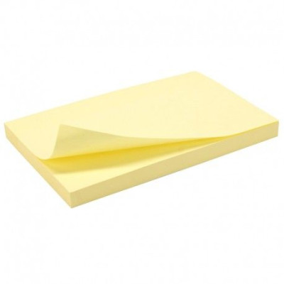Bloc note repositionnable jaune 100 feuilles 75x125mm unité