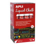 Marqueur craie liquide pointe ronde 5,5 mm blanc  12U.