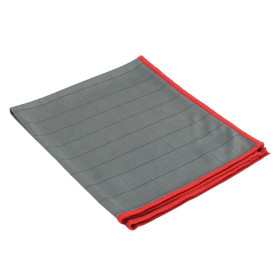 1 Microfibre CARBONE 40 x 50 cm grise avec liseré rouge