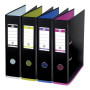 CLASSEUR A LEVIER OXFORD MY COLOUR A4 D80MM 2 ANNEAUX ASSORTI NOIR