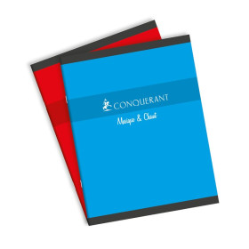 CAHIER DE MUSIQUE CONQUERANT 7 AGRAFE 170x220 48P 70-90G SEYES/MUSIQUE ASSORTI
