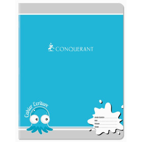 CAHIER CONQUERANT 7 AGRAFE 170x220 32P 70G DOUBLE LIGNE 3/10 ASSORTI
