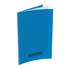 CAHIER CONQUERANT CLASSIQUE AGRAFE 170x220 60P 90G SEYES POLYPRO BLEU