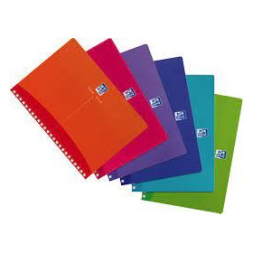 CAHIER OXFORD MY COLOURS INTEGRALE 148x210 180P OPTIK P. Q5/5+TAG POLYPRO ASSORT