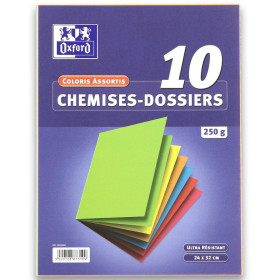 CHEMISE OXFORD 240X320 X10 ASSORTIES VIVES