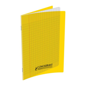 CAHIER CONQUERANT CLASSIQUE AGRAFE 170x220 32P 90G SEYES POLYPRO JAUNE